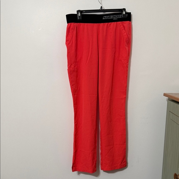 Skechers by Barco *Beautiful Bright Coral!* Scrub Set - L Top & M Bottoms - Picture 7 of 10